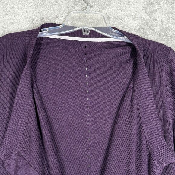 Lululemon Sweater Womens Medium Purple Resolution Wrap‎ Ribbed Casual Athleisure - Picture 4 of 8